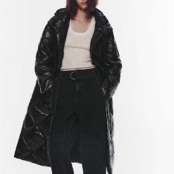 Zara Longline Quilted Jacket - Picture 9 of 16